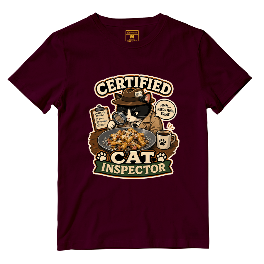 Cotton Shirt: Cat Inspector