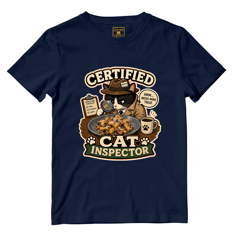 Cotton Shirt: Cat Inspector