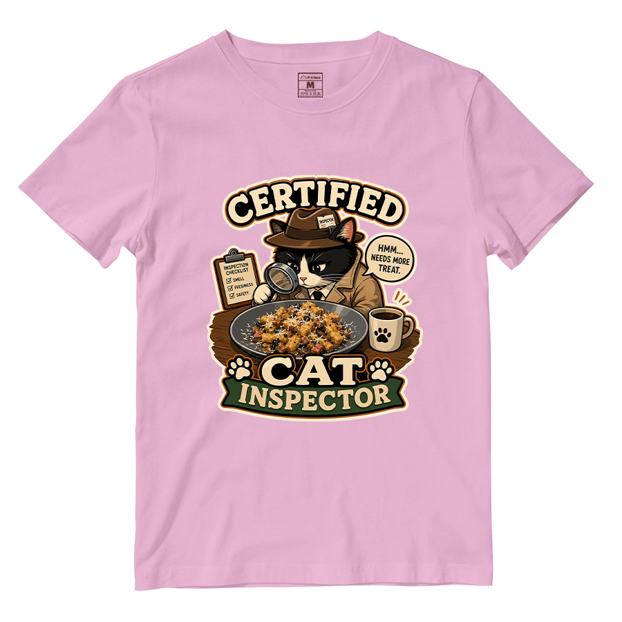 Cotton Shirt: Cat Inspector