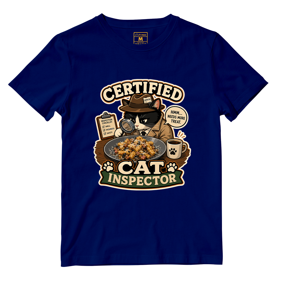Cotton Shirt: Cat Inspector