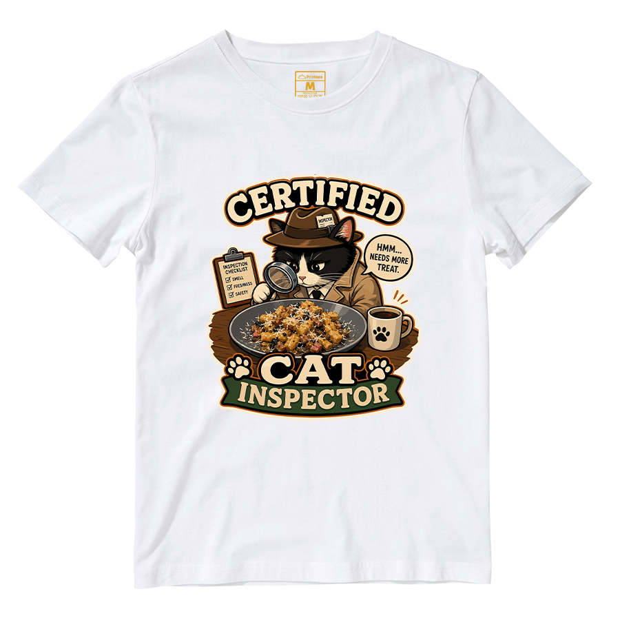 Cotton Shirt: Cat Inspector