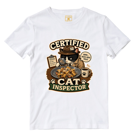 Cotton Shirt: Cat Inspector