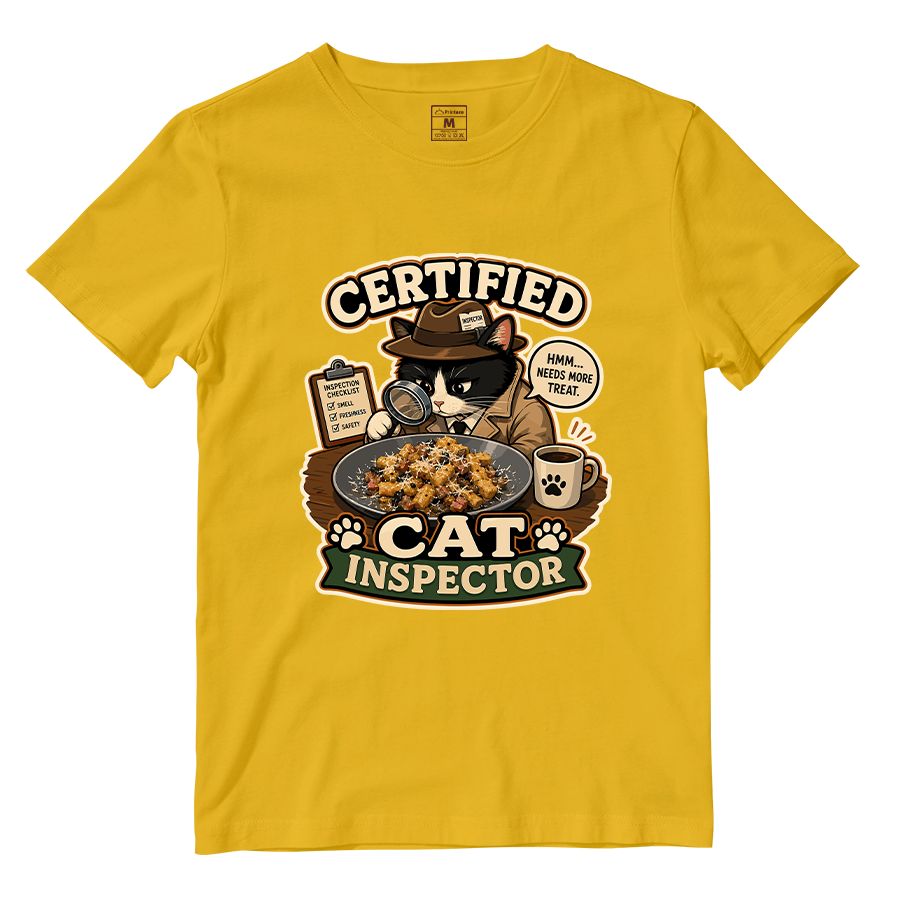 Cotton Shirt: Cat Inspector