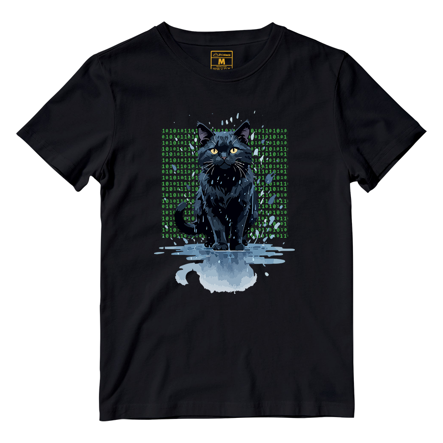 Cotton Shirt: Cat Matrix