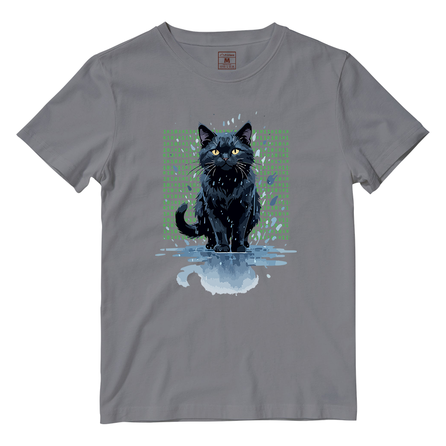 Cotton Shirt: Cat Matrix