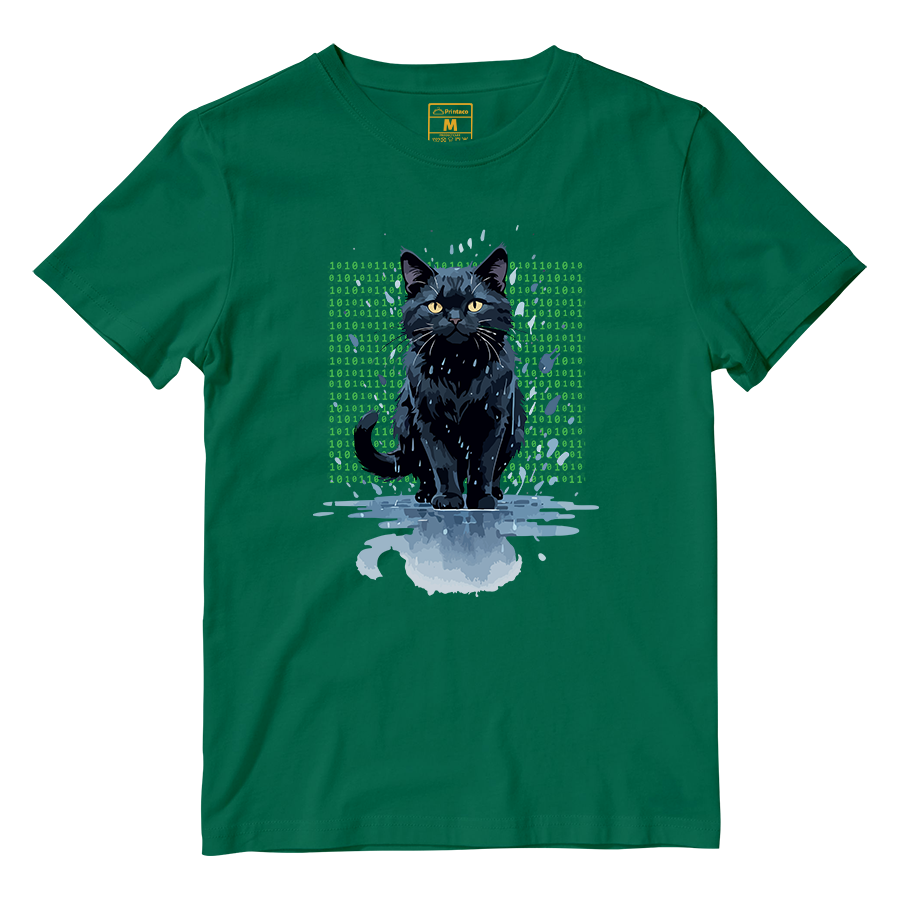 Cotton Shirt: Cat Matrix