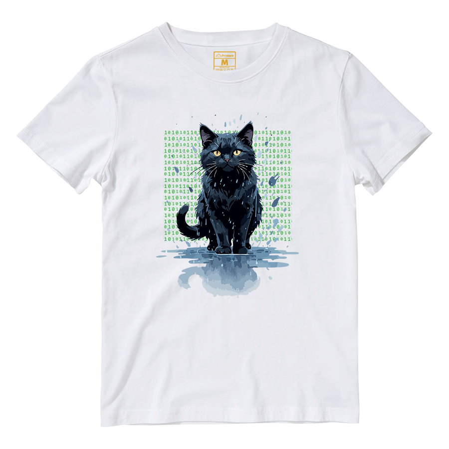 Cotton Shirt: Cat Matrix