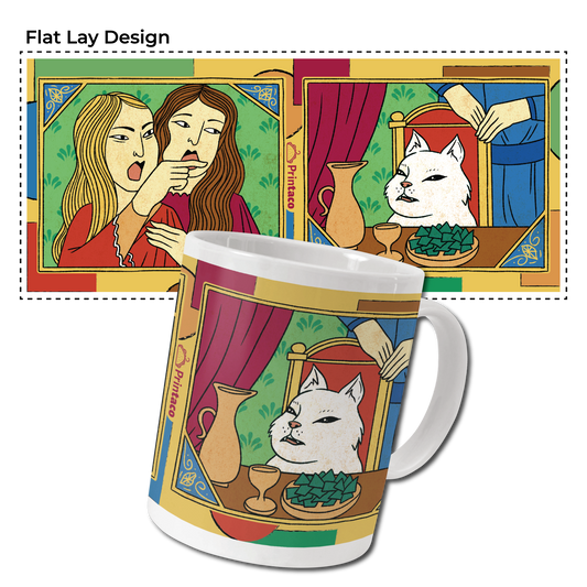 11oz Ceramic Mug: Cat Meme
