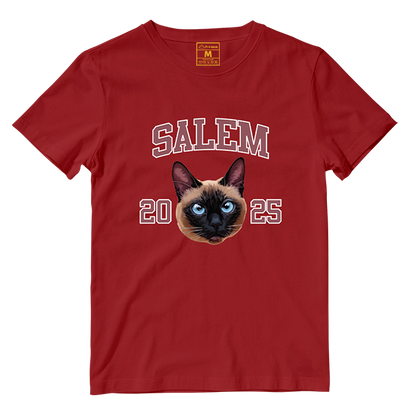 Cotton Shirt: Custom Varsity Cat