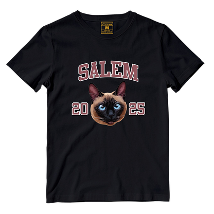 Cotton Shirt: Custom Varsity Cat