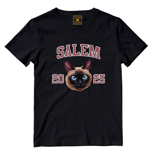 Cotton Shirt: Custom Varsity Cat
