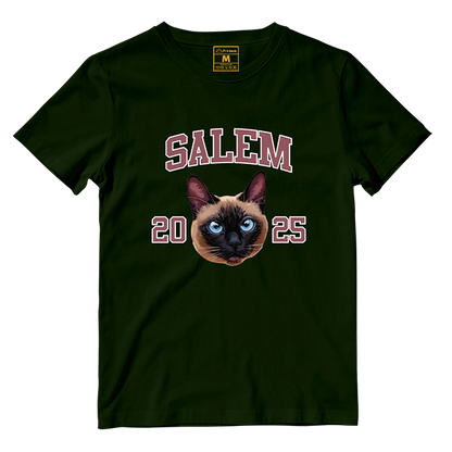 Cotton Shirt: Custom Varsity Cat