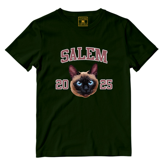 Cotton Shirt: Custom Varsity Cat