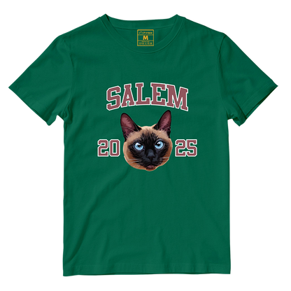 Cotton Shirt: Custom Varsity Cat