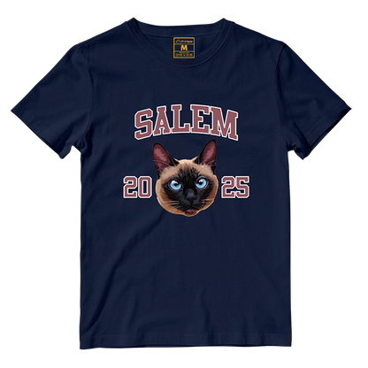 Cotton Shirt: Custom Varsity Cat