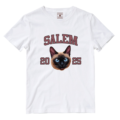 Cotton Shirt: Custom Varsity Cat