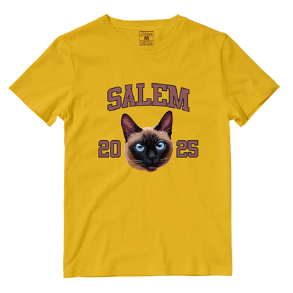 Cotton Shirt: Custom Varsity Cat