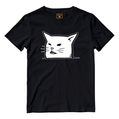 Cotton Shirt: Cat Peeking