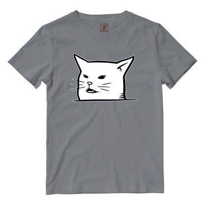 Cotton Shirt: Cat Peeking