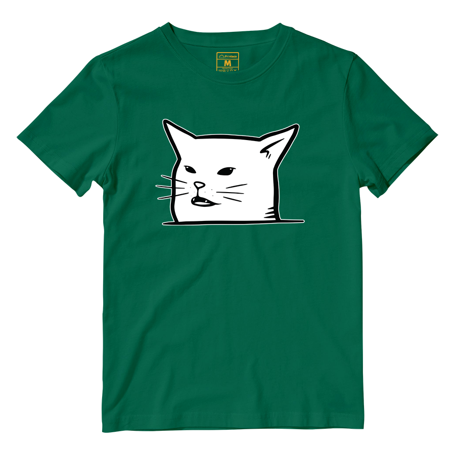 Cotton Shirt: Cat Peeking