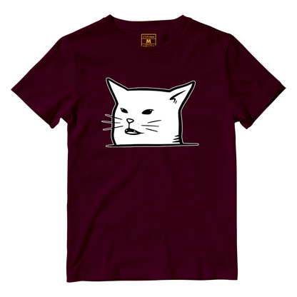 Cotton Shirt: Cat Peeking