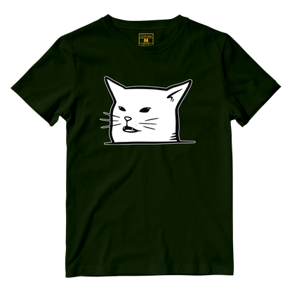 Cotton Shirt: Cat Peeking