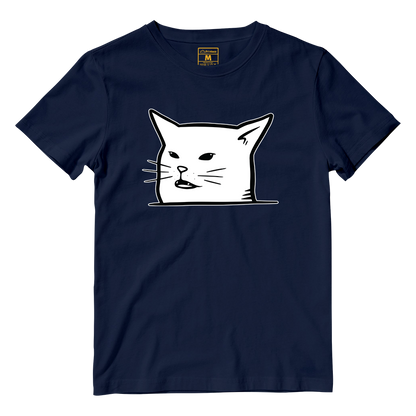 Cotton Shirt: Cat Peeking