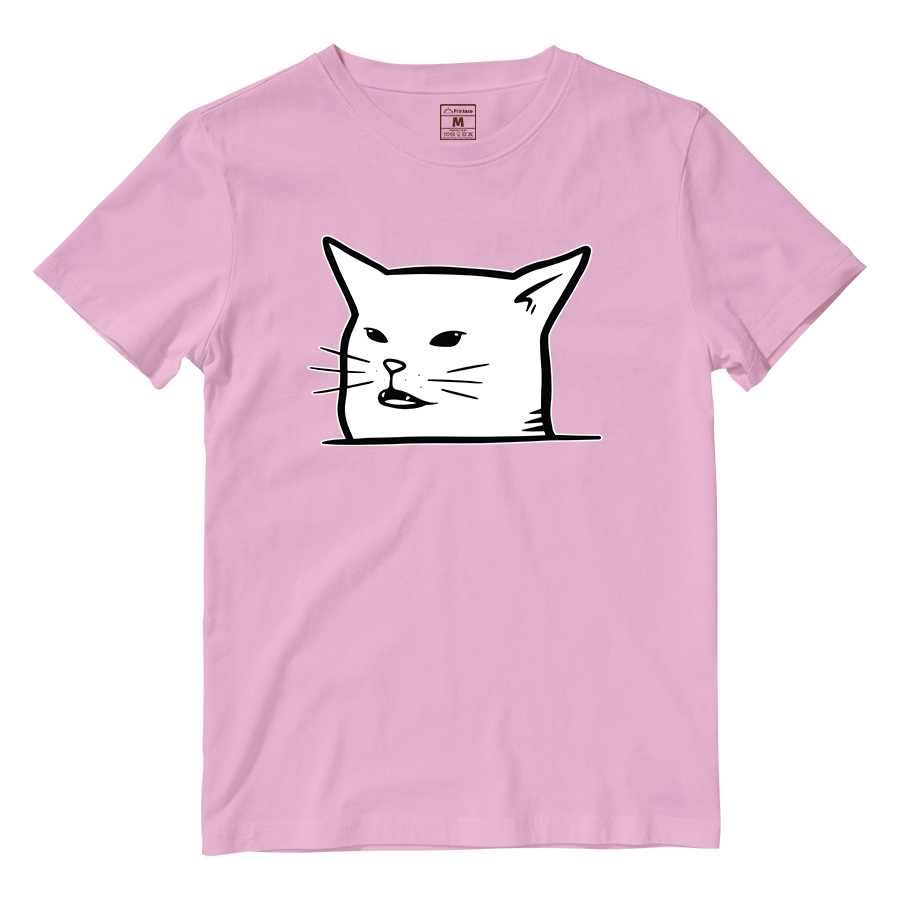 Cotton Shirt: Cat Peeking