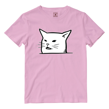 Cotton Shirt: Cat Peeking