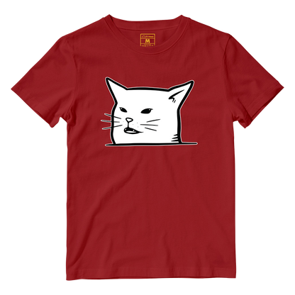 Cotton Shirt: Cat Peeking