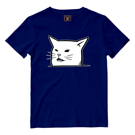 Cotton Shirt: Cat Peeking