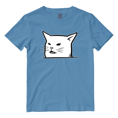 Cotton Shirt: Cat Peeking