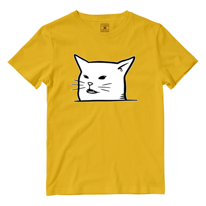 Cotton Shirt: Cat Peeking