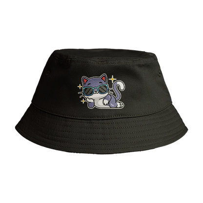 Reversible Bucket Hat: Cat Pose