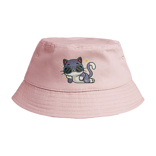 Reversible Bucket Hat: Cat Pose