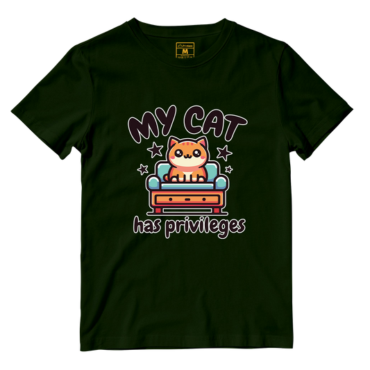 Cotton Shirt: Cat Privileges