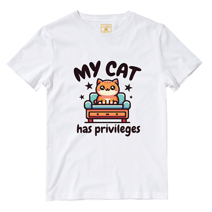 Cotton Shirt: Cat Privileges