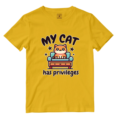 Cotton Shirt: Cat Privileges