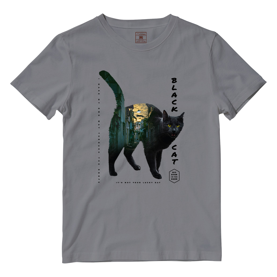 Cotton Shirt: Cat Scenery