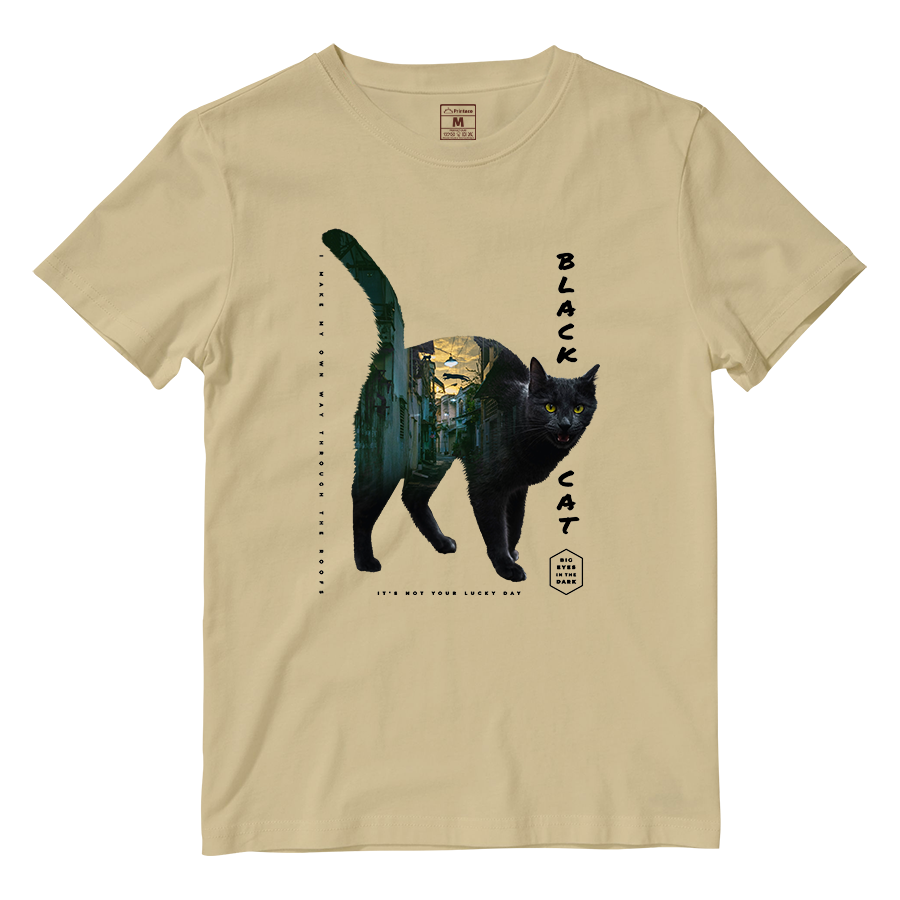 Cotton Shirt: Cat Scenery