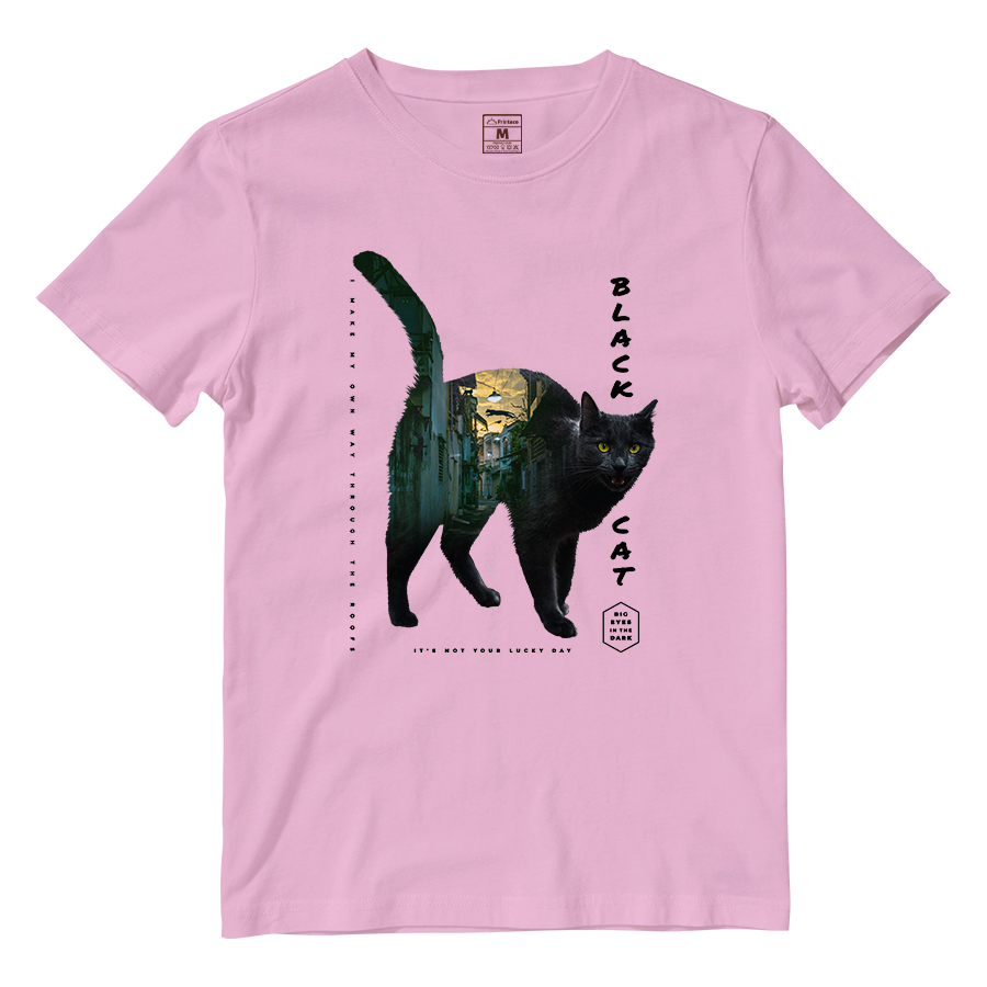 Cotton Shirt: Cat Scenery