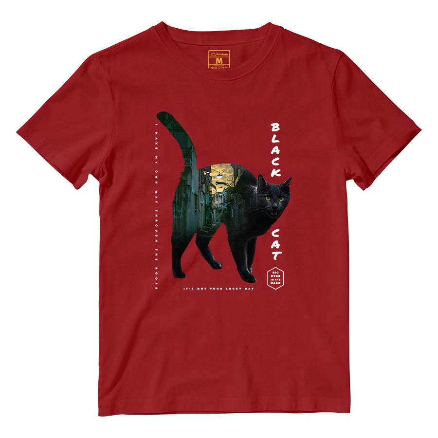 Cotton Shirt: Cat Scenery