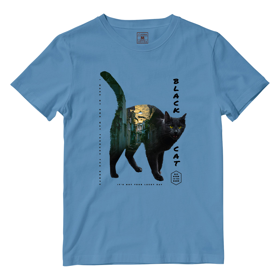 Cotton Shirt: Cat Scenery