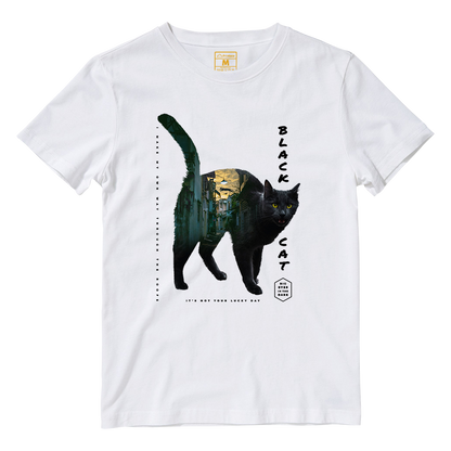 Cotton Shirt: Cat Scenery