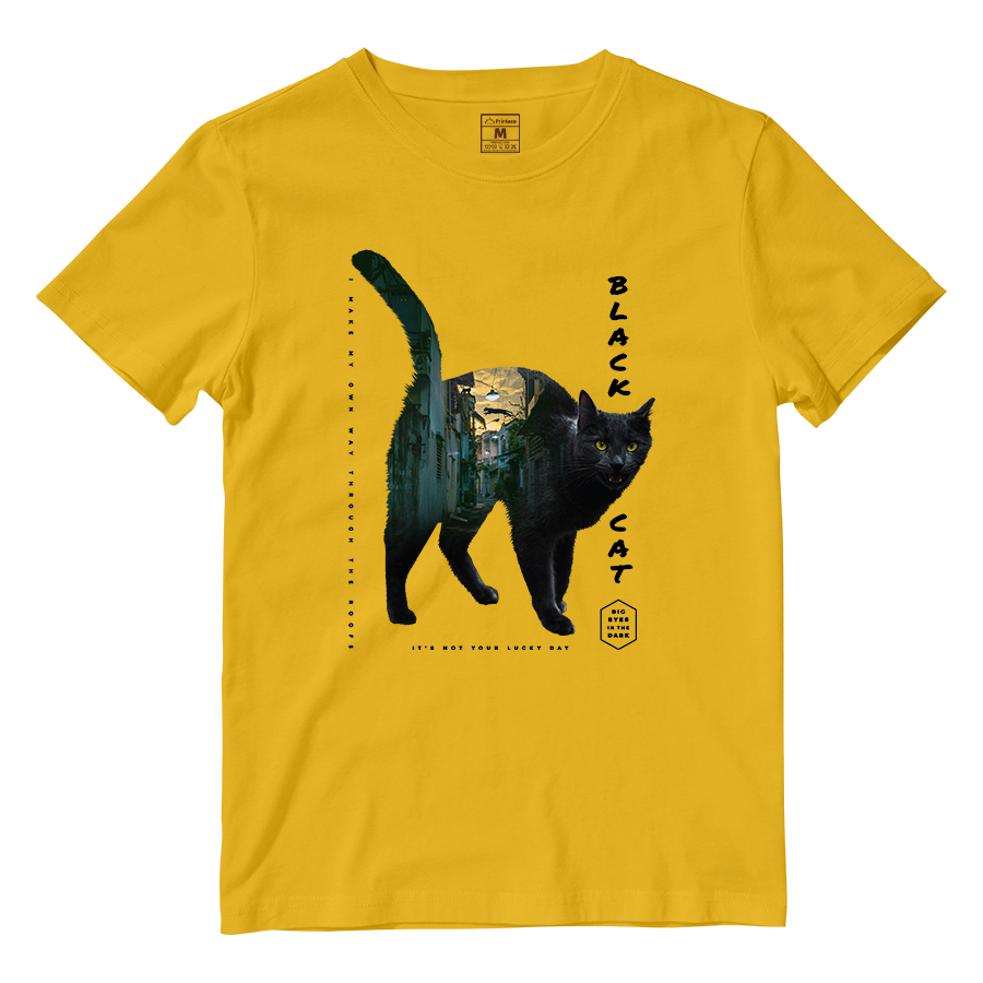 Cotton Shirt: Cat Scenery