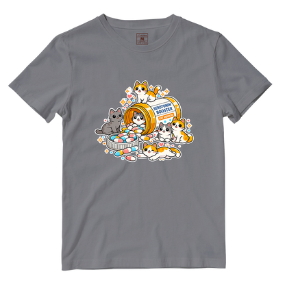 Cotton Shirt: Cat Serotonin