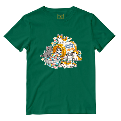 Cotton Shirt: Cat Serotonin