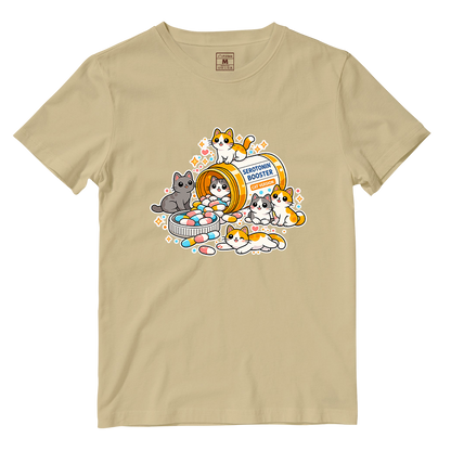 Cotton Shirt: Cat Serotonin