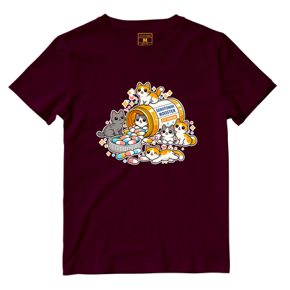 Cotton Shirt: Cat Serotonin