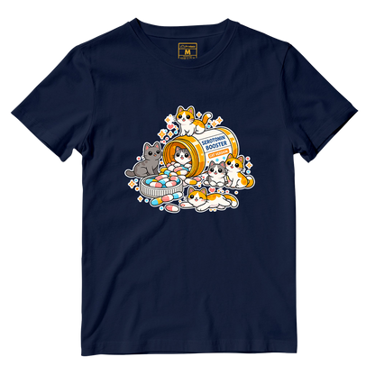 Cotton Shirt: Cat Serotonin